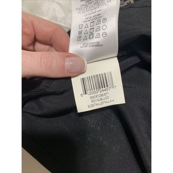 Bcbgeneration New Blue Black Beige Long Sleeve Mini Dress 4 Small - Picture 8 of 8